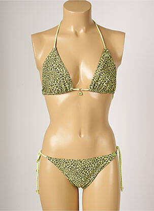 Costum de baie din două piese elasticitate top triunghiuri verde BANANA MOON femeie