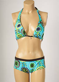 Costum de baie din două piese elasticitate sutien cu susținere înaltă și burete detașabil albastru BANANA MOON femme