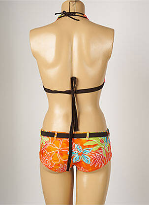 Costum de baie din două piese elasticitate top triunghiuri portocalie BANANA MOON femeie