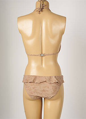 Costum de baie din două piese elasticitate top triunghiuri maro BANANA MOON femeie