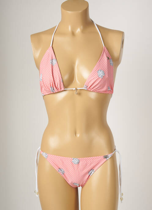 Costum de baie din două piese elasticitate top triunghiuri roz BANANA MOON femme