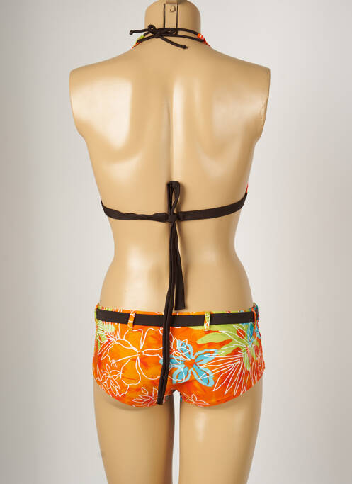 Costum de baie din două piese elasticitate top triunghiuri portocaliu BANANA MOON femme