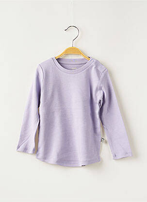 Tricou elasticitate mâneci lungi violet HELLO ELAÉ fată