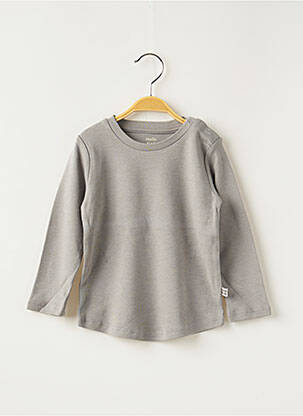 Tricou elasticitate mâneci lungi gri HELLO ELAÉ fată