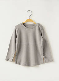 Tricou elasticitate mâneci lungi gri HELLO ELAÉ fille