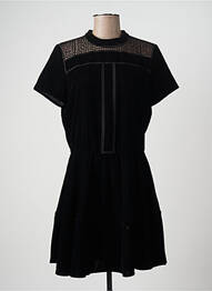 Rochie scurtă închidere cu fermoar la spate mâneci scurte negru SESSUN femeie