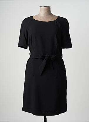 Rochie midi țesătură crep mâneci scurte negru ARMANI femeie