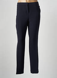 Pantalon slim țesătură poplin mărime normală albastru EMMA & CARO femme