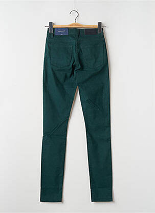 Pantalon slim conic mărime normală verde GANT femeie