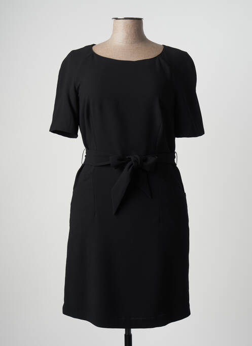 Rochie midi țesătură crep mâneci scurte negru ARMANI femme