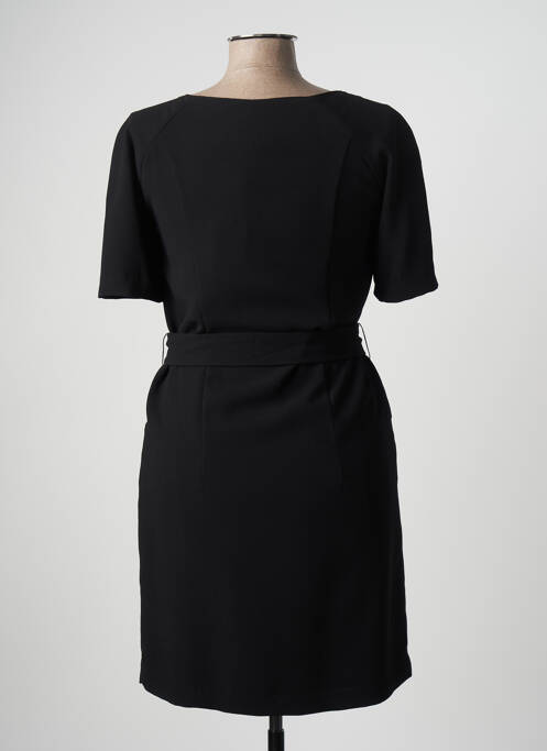 Rochie midi țesătură crep mâneci scurte negru ARMANI femme