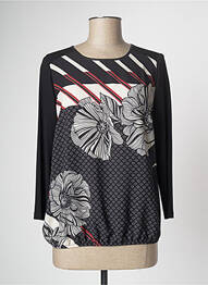 Bluză imprimeu floral mâneci lungi negru TELMAIL femme