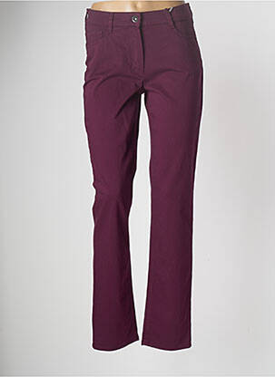 Pantalon slim țesătură poplin mărime normală violet ATELIER GARDEUR femeie