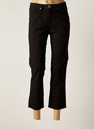 Pantalon trei sferturi negru DENIM STUDIO femeie