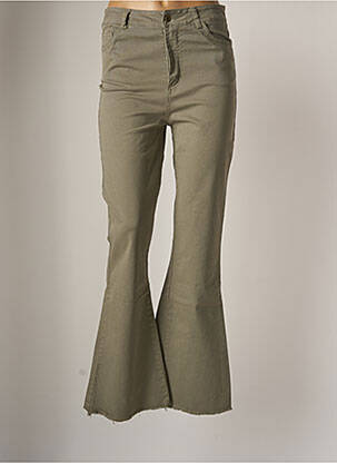 Pantalon evazat verde BISCOTE femeie