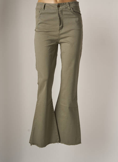 Pantalon evazat verde BISCOTE femeie