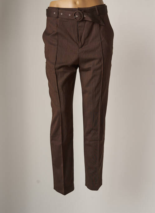 Pantalon chino maro I.CODE (By IKKS) femeie