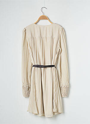 Rochie midi mâneci lungi mâneci lungi bej VERO MODA femeie