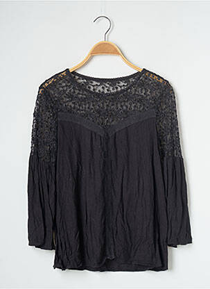 Top guler rotund mâneci lungi negru VILA femeie