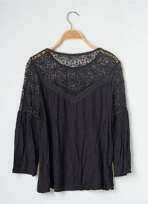 Top guler rotund mâneci lungi negru VILA femeie