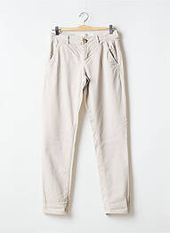 Pantalon chino talie joasă talie joasă bej SUD EXPRESS femeie