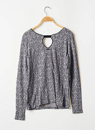 Top elasticitate mâneci lungi gri ONE STEP femeie