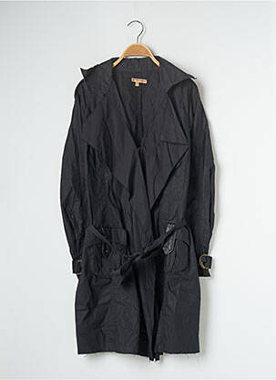 Trench țesătură poplin fără glugă negru BEST MOUNTAIN femeie