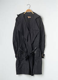 Trench țesătură poplin fără glugă negru BEST MOUNTAIN femeie