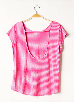 Tricou croială dreaptă mâneci scurte roz PUMA femeie