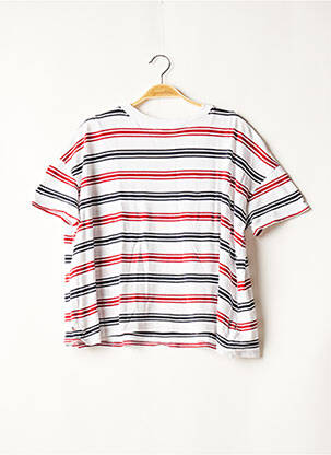 Tricou croială dreaptă mâneci scurte albastru TOMMY HILFIGER femeie