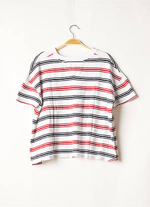 Tricou croială dreaptă mâneci scurte albastru TOMMY HILFIGER femeie