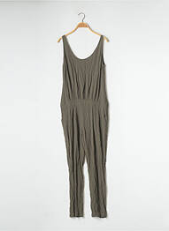 Salopetă-pantalon țesătură crep fără mâneci verde ATTIC AND BARN femme