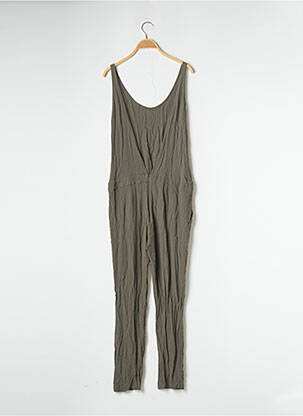 Salopetă-pantalon țesătură crep fără mâneci verde ATTIC AND BARN femeie