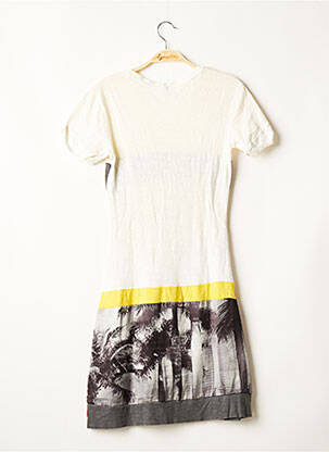 Rochie midi mâneci scurte mâneci scurte bej MISS CAPTAIN femeie