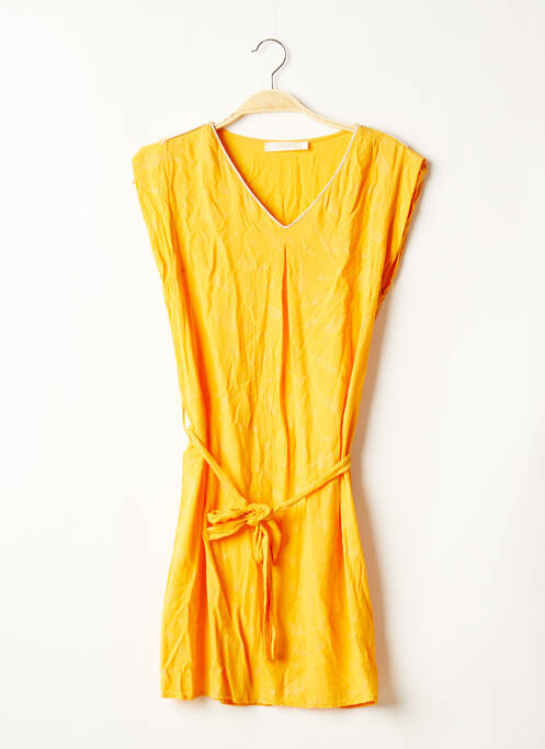 Rochie scurtă galben FLAMANT ROSE femeie