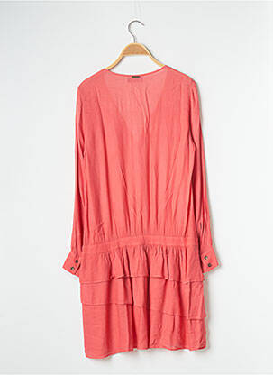 Rochie midi mâneci lungi mâneci lungi roz ONE STEP femeie