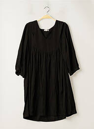Rochie midi mâneci scurte mâneci scurte negru GRACE & MILA femme