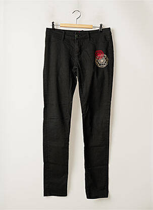 Blugi cu croială slim negru DESIGUAL femeie