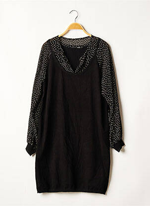Rochie midi mâneci lungi mâneci lungi negru TREND BY CAPTAIN TORTUE femeie