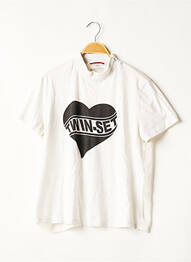 Tricou imprimeu fantezie mâneci scurte alb TWIN-SET SIMONA BARBIERI femme