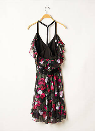 Rochie midi imprimeu floral bretele subțiri negru GUESS femeie