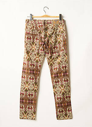 Pantalon 7/8 elasticitate talie joasă bej PLEASE femeie