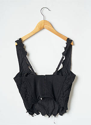Top croială cambrată fără mâneci negru GUESS femeie