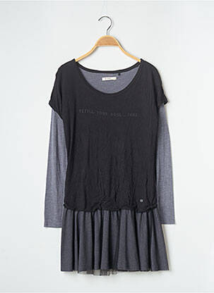 Rochie scurtă mâneci lungi mâneci lungi negru IKKS femeie