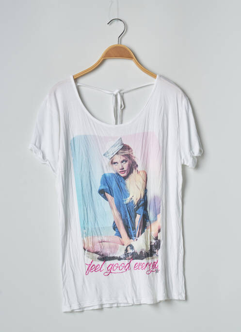 Top elasticitate mâneci scurte alb KAPORAL femme