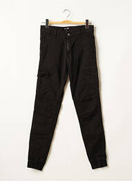 Pantalon cargo țesătură poplin mărime normală negru ICONO femeie