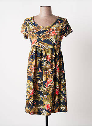 Rochie scurtă mâneci scurte mâneci scurte albastru BANANA MOON femeie