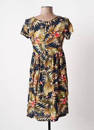 Rochie scurtă mâneci scurte mâneci scurte albastru BANANA MOON femeie