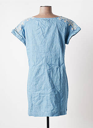 Rochie scurtă mâneci scurte mâneci scurte albastru BANANA MOON femeie