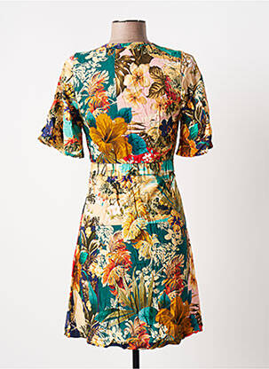 Rochie scurtă mâneci scurte mâneci scurte albastru BANANA MOON femeie